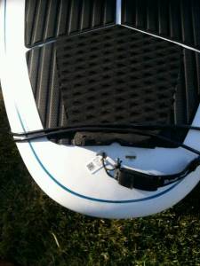 A closer look at the tag on the board